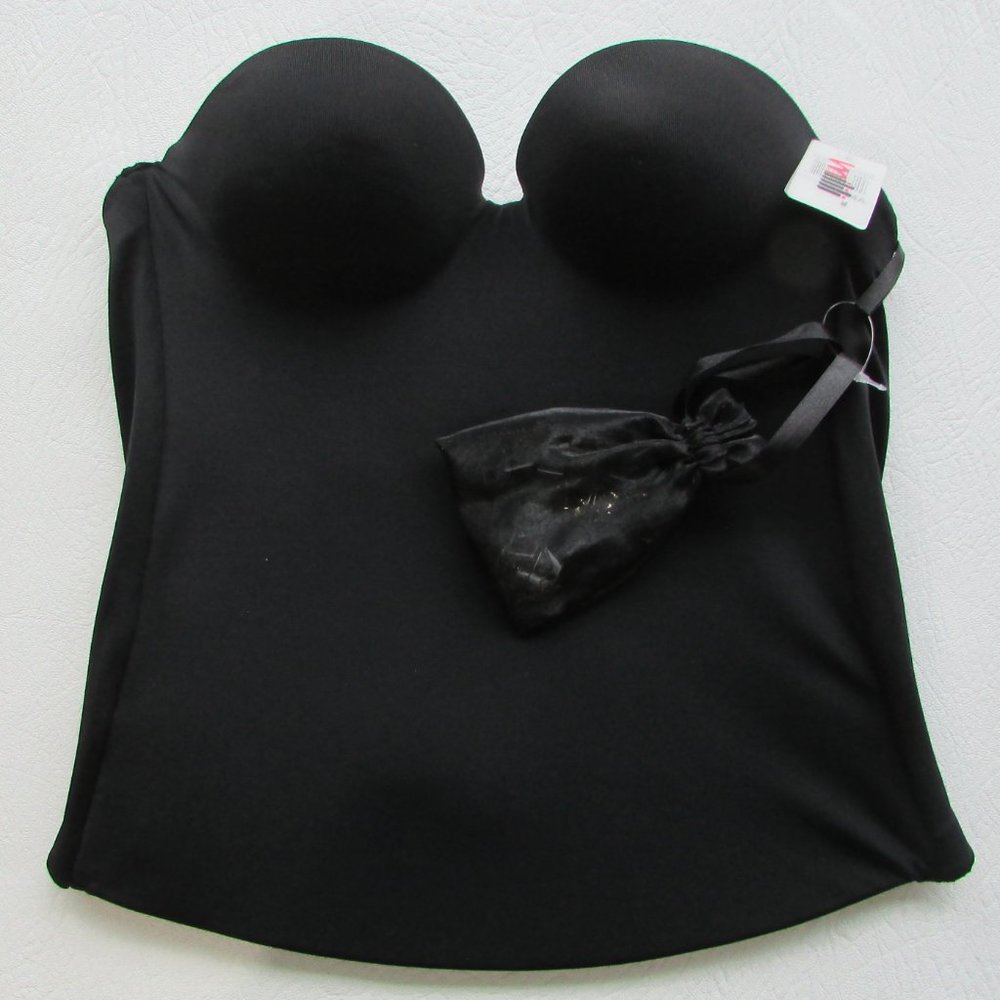 Milili Padded Low Back Corset Bustier - Black